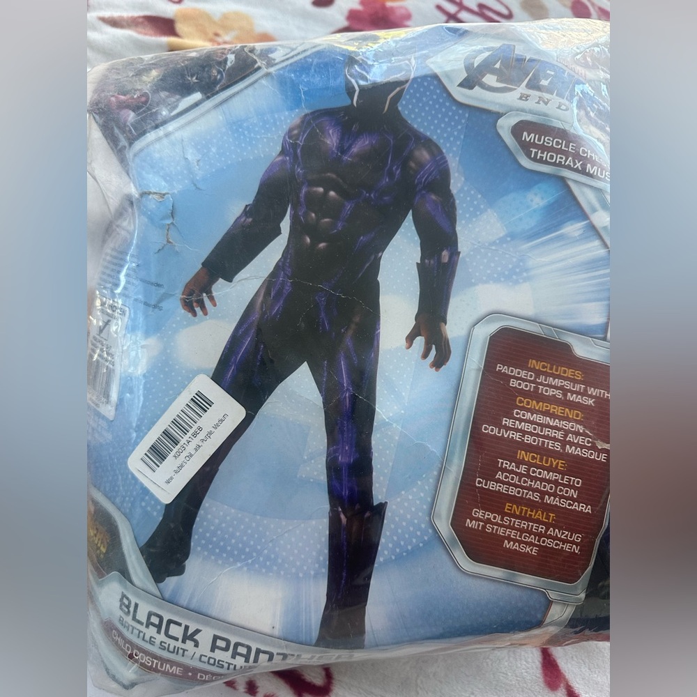 Black Panther Costume Jumpsuit with Mask